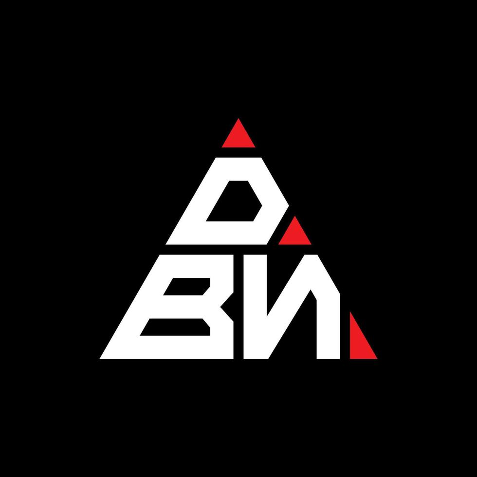 création de logo de lettre triangle dbn avec forme de triangle. monogramme de conception de logo triangle dbn. modèle de logo vectoriel triangle dbn avec couleur rouge. logo triangulaire dbn logo simple, élégant et luxueux.