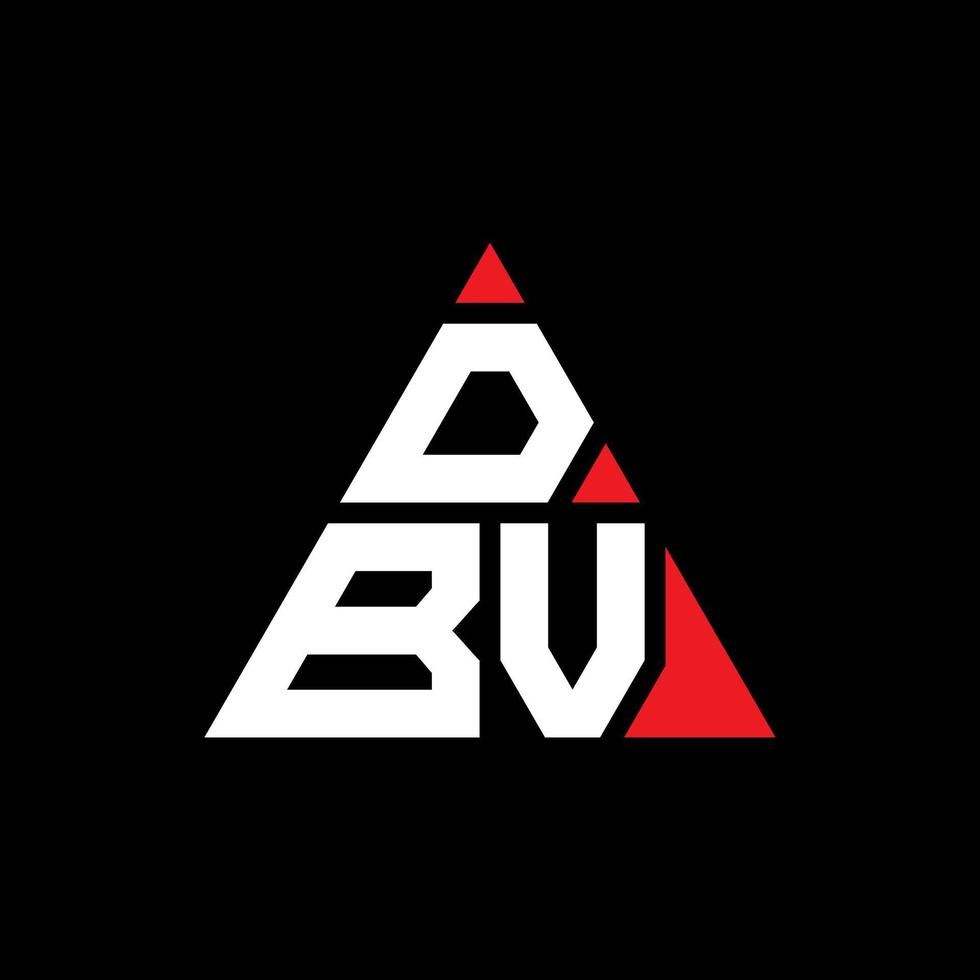 création de logo de lettre triangle dbv avec forme de triangle. monogramme de conception de logo triangle dbv. modèle de logo vectoriel triangle dbv avec couleur rouge. logo triangulaire dbv logo simple, élégant et luxueux.