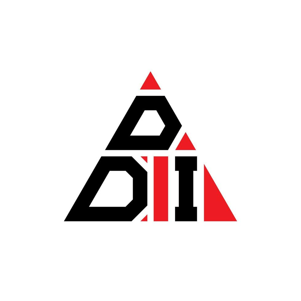 création de logo de lettre triangle ddi avec forme de triangle. monogramme de conception de logo triangle ddi. modèle de logo vectoriel triangle ddi avec couleur rouge. logo triangulaire ddi logo simple, élégant et luxueux.