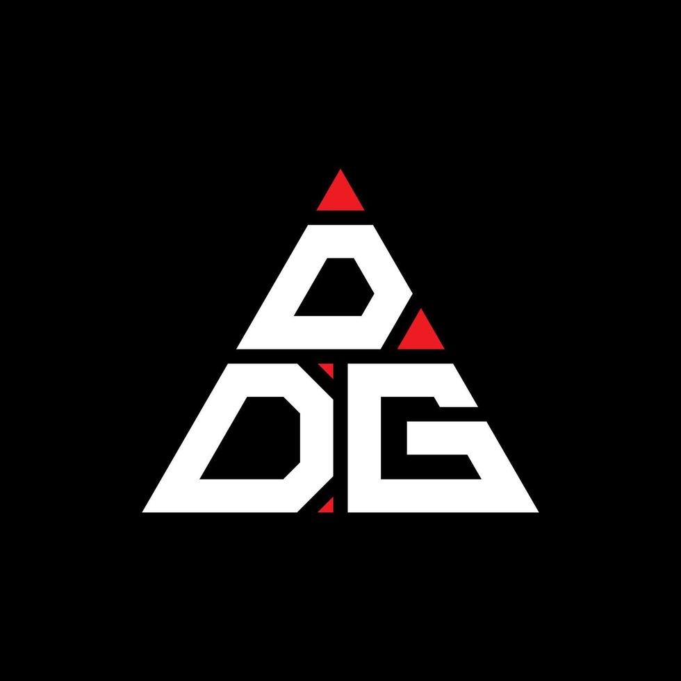 création de logo de lettre triangle ddg avec forme de triangle. monogramme de conception de logo triangle ddg. modèle de logo vectoriel triangle ddg avec couleur rouge. ddg logo triangulaire logo simple, élégant et luxueux.