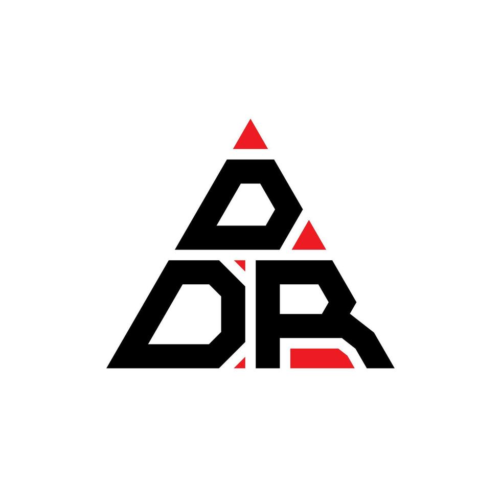 création de logo de lettre triangle ddr avec forme de triangle. monogramme de conception de logo triangle ddr. modèle de logo vectoriel triangle ddr avec couleur rouge. logo triangulaire ddr logo simple, élégant et luxueux.