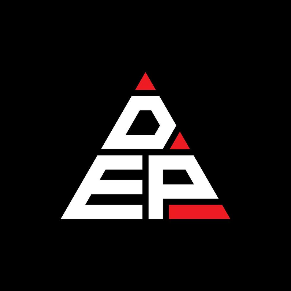 création de logo de lettre triangle dep avec forme de triangle. monogramme de conception de logo triangle dep. modèle de logo vectoriel triangle dep avec couleur rouge. logo triangulaire dep logo simple, élégant et luxueux.