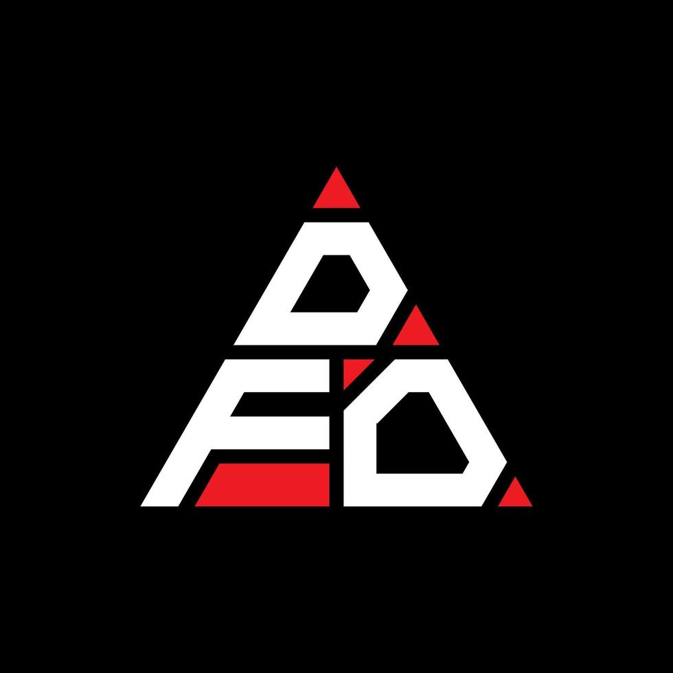 création de logo de lettre triangle dfo avec forme de triangle. monogramme de conception de logo triangle mpo. modèle de logo vectoriel triangle dfo avec couleur rouge. logo triangulaire dfo logo simple, élégant et luxueux.