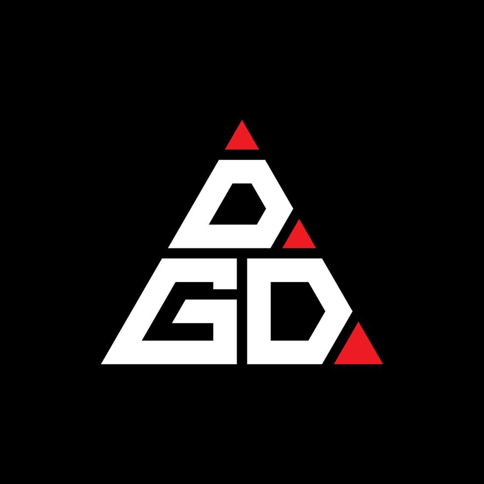 création de logo de lettre triangle dgd avec forme de triangle. monogramme de conception de logo triangle dgd. modèle de logo vectoriel triangle dgd avec couleur rouge. logo triangulaire dgd logo simple, élégant et luxueux.