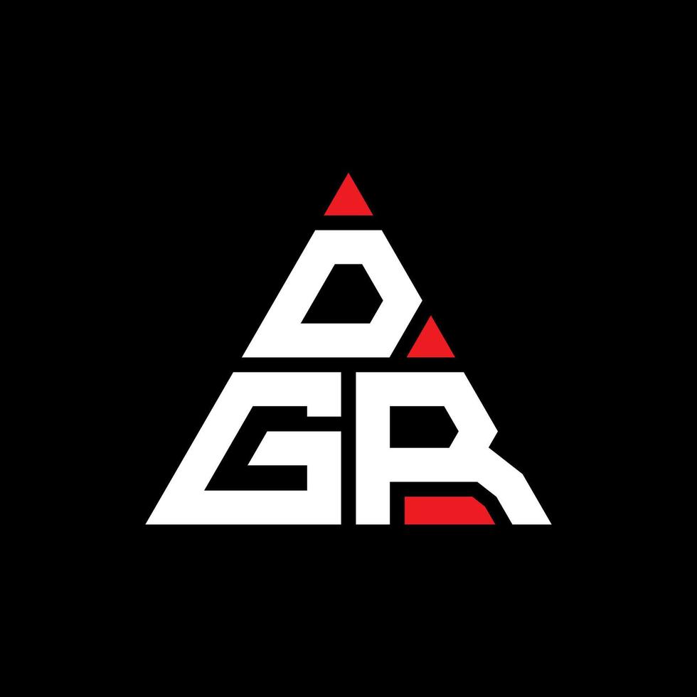 création de logo de lettre triangle dgr avec forme de triangle. monogramme de conception de logo triangle dgr. modèle de logo vectoriel triangle dgr avec couleur rouge. logo triangulaire dgr logo simple, élégant et luxueux.