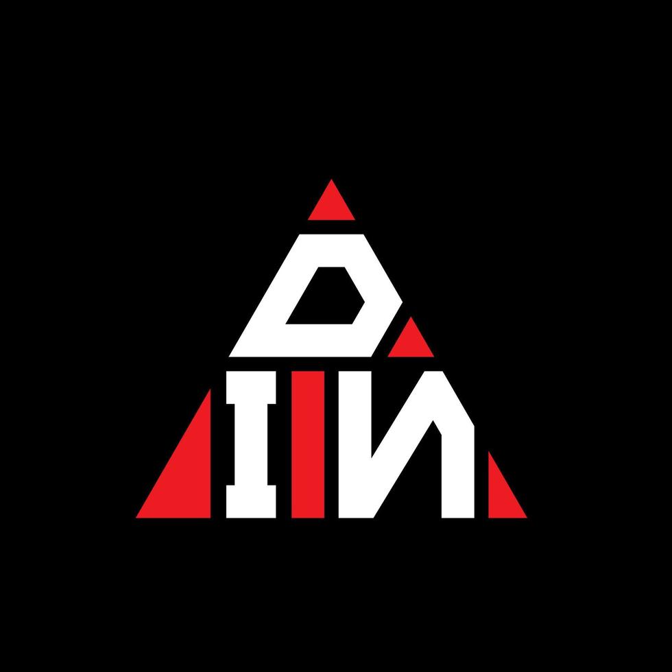 création de logo de lettre triangle din avec forme de triangle. monogramme de conception de logo triangle din. modèle de logo vectoriel triangle din avec couleur rouge. logo triangulaire din logo simple, élégant et luxueux.