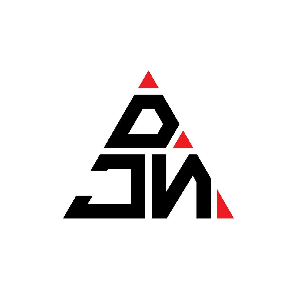 création de logo de lettre triangle djn avec forme de triangle. monogramme de conception de logo triangle djn. modèle de logo vectoriel triangle djn avec couleur rouge. logo triangulaire djn logo simple, élégant et luxueux.