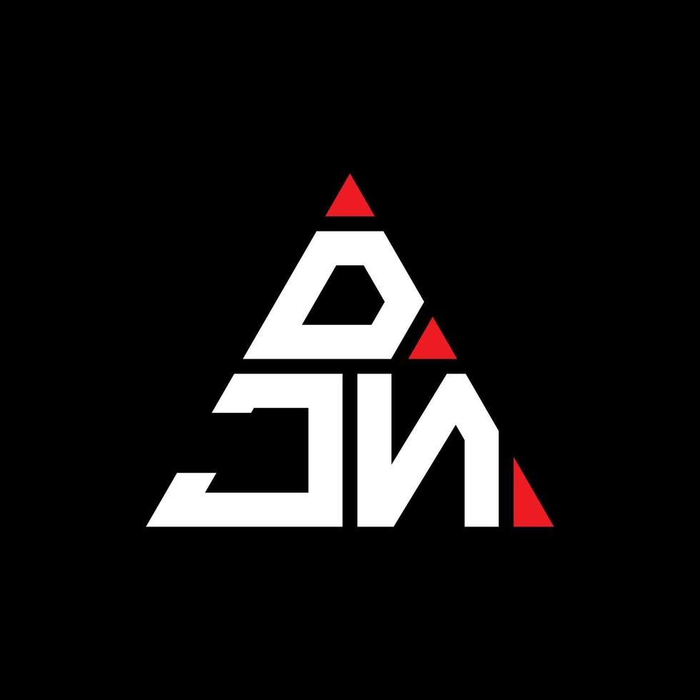 création de logo de lettre triangle djn avec forme de triangle. monogramme de conception de logo triangle djn. modèle de logo vectoriel triangle djn avec couleur rouge. logo triangulaire djn logo simple, élégant et luxueux.