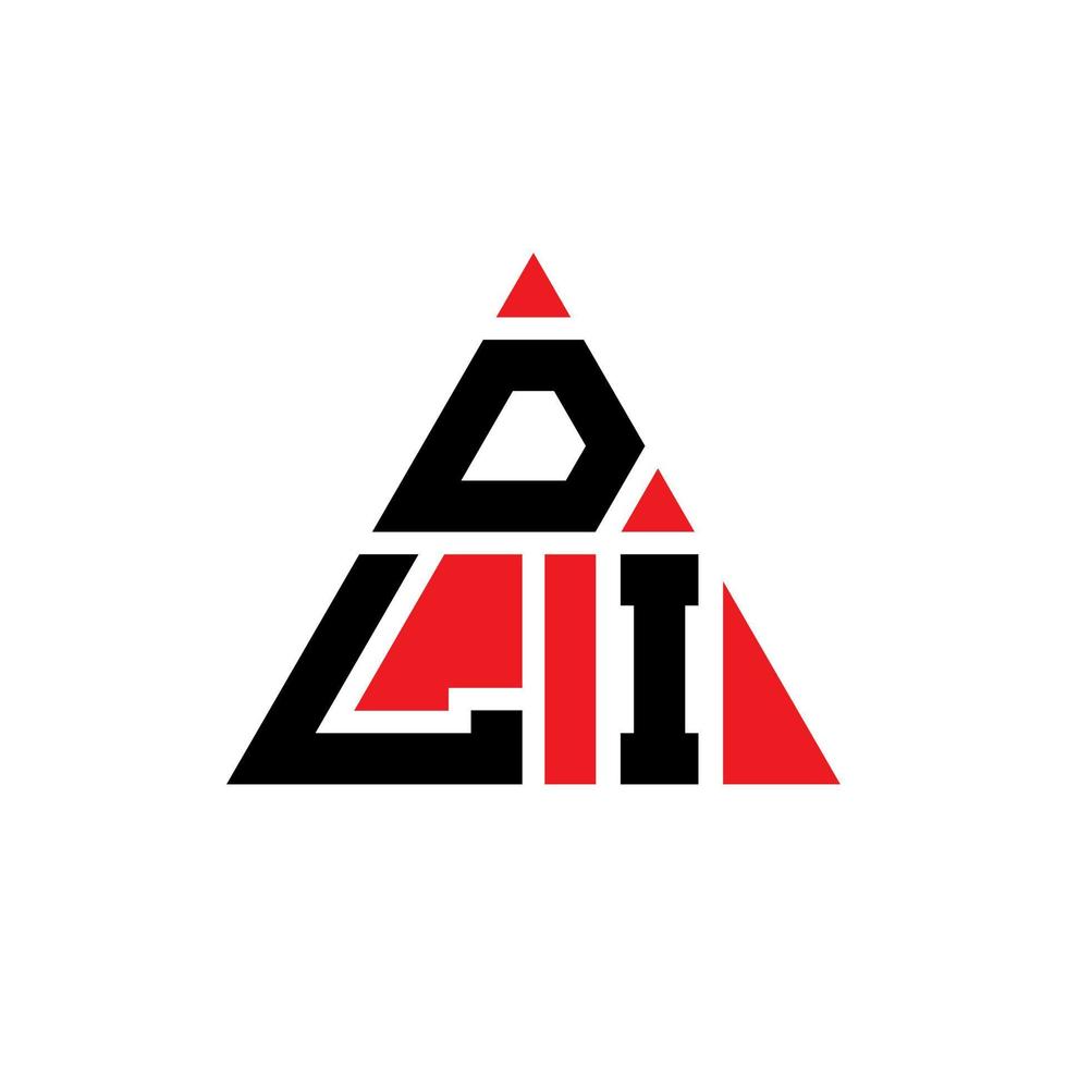 création de logo de lettre triangle dli avec forme de triangle. monogramme de conception de logo triangle dli. modèle de logo vectoriel triangle dli avec couleur rouge. logo triangulaire dli logo simple, élégant et luxueux.