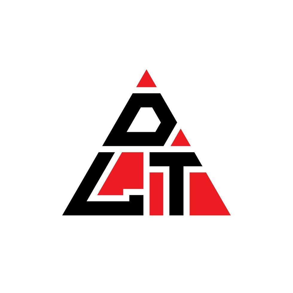 création de logo de lettre triangle dlt avec forme de triangle. monogramme de conception de logo triangle dlt. modèle de logo vectoriel triangle dlt avec couleur rouge. logo triangulaire dlt logo simple, élégant et luxueux.