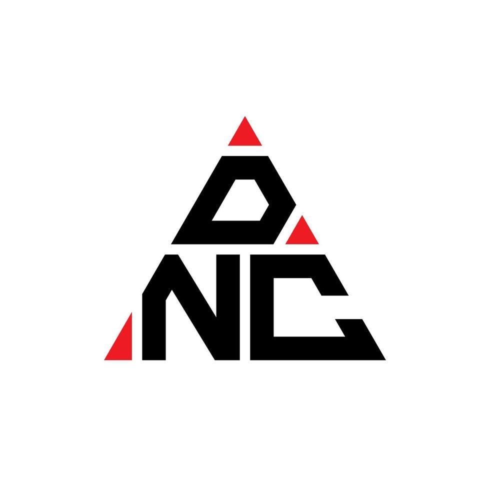 création de logo de lettre triangle dnc avec forme de triangle. monogramme de conception de logo triangle dnc. modèle de logo vectoriel triangle dnc avec couleur rouge. logo triangulaire dnc logo simple, élégant et luxueux.