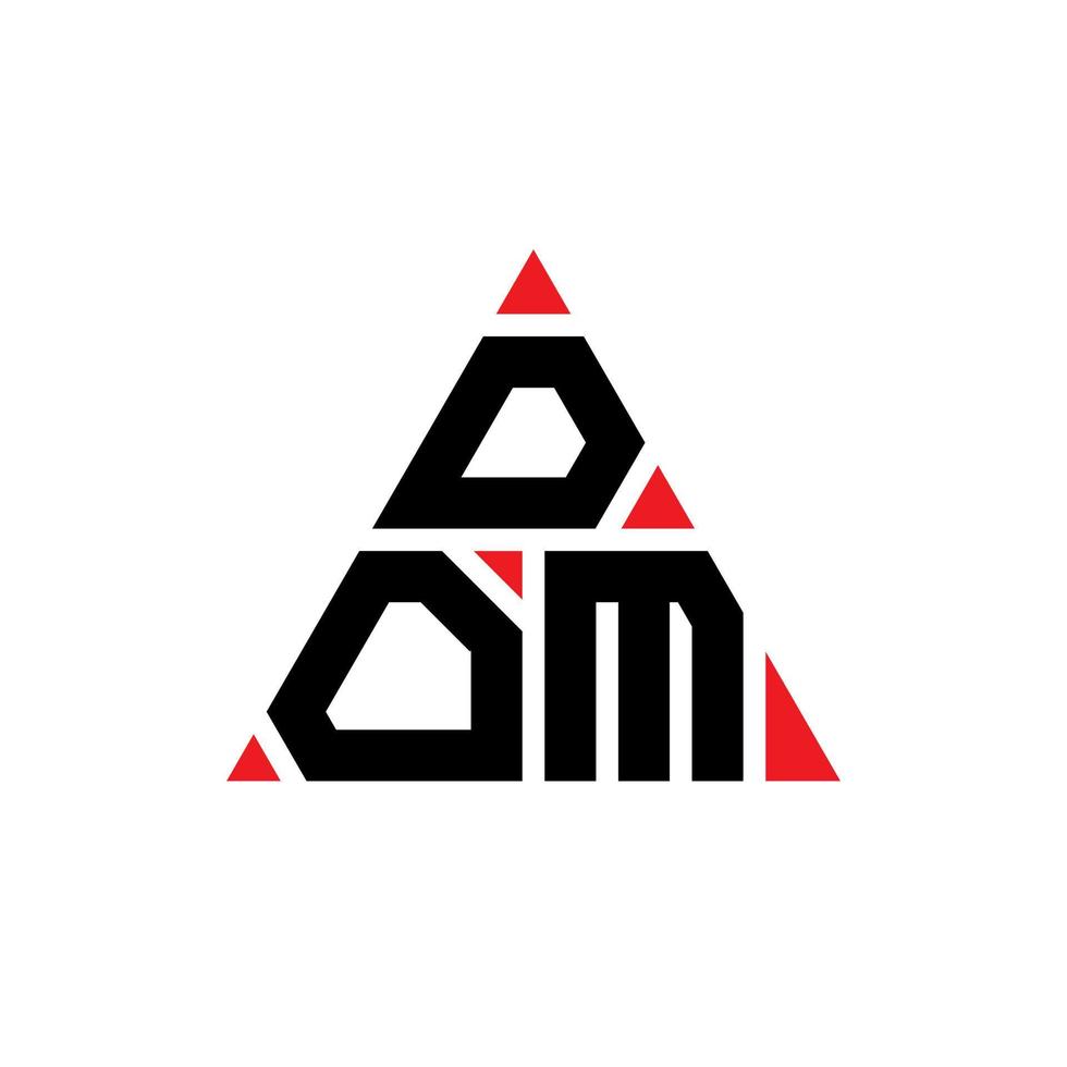 création de logo de lettre triangle dom avec forme de triangle. monogramme de conception de logo triangle dom. modèle de logo vectoriel triangle dom avec couleur rouge. logo triangulaire dom logo simple, élégant et luxueux.