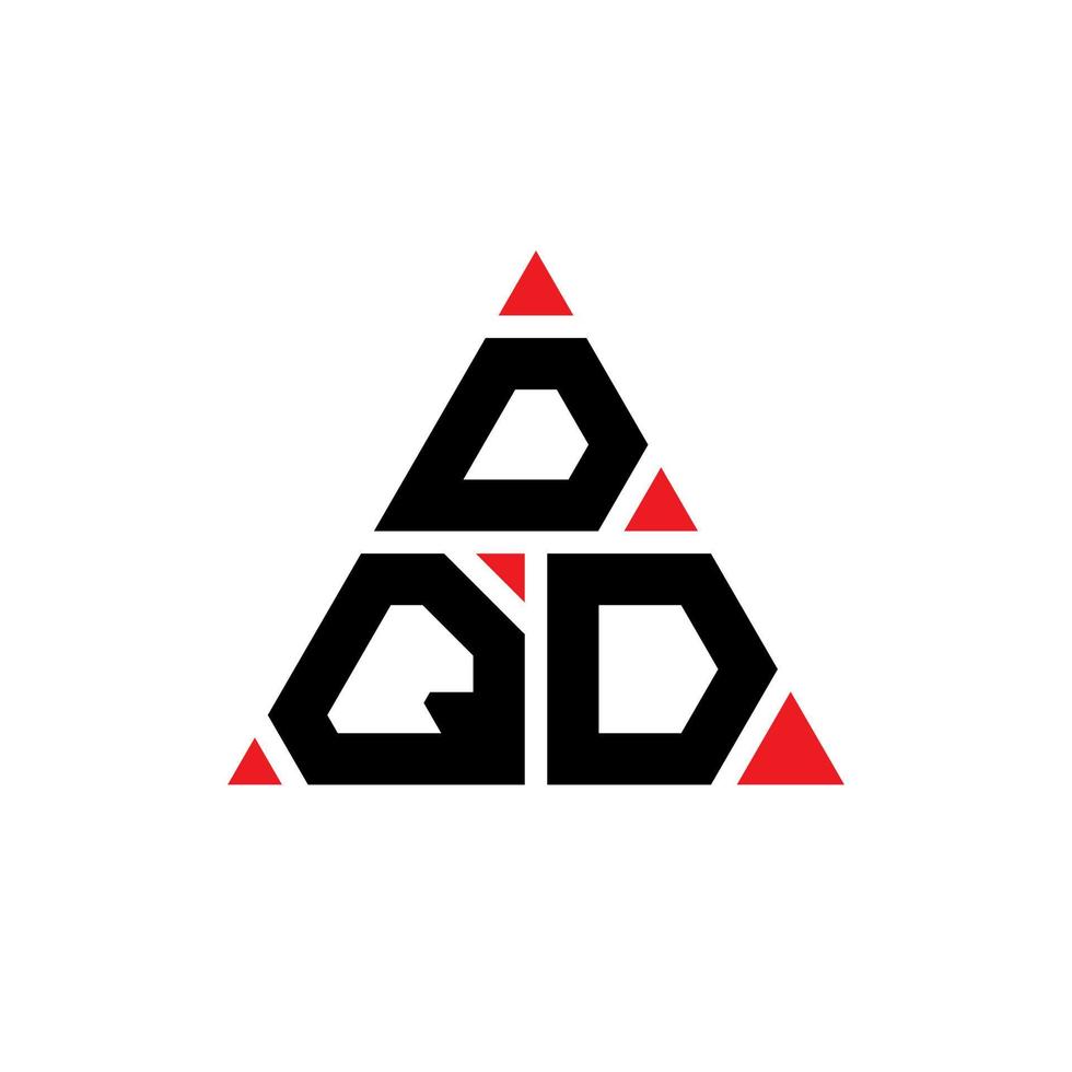 création de logo de lettre triangle dqd avec forme de triangle. monogramme de conception de logo triangle dqd. modèle de logo vectoriel triangle dqd avec couleur rouge. logo triangulaire dqd logo simple, élégant et luxueux.