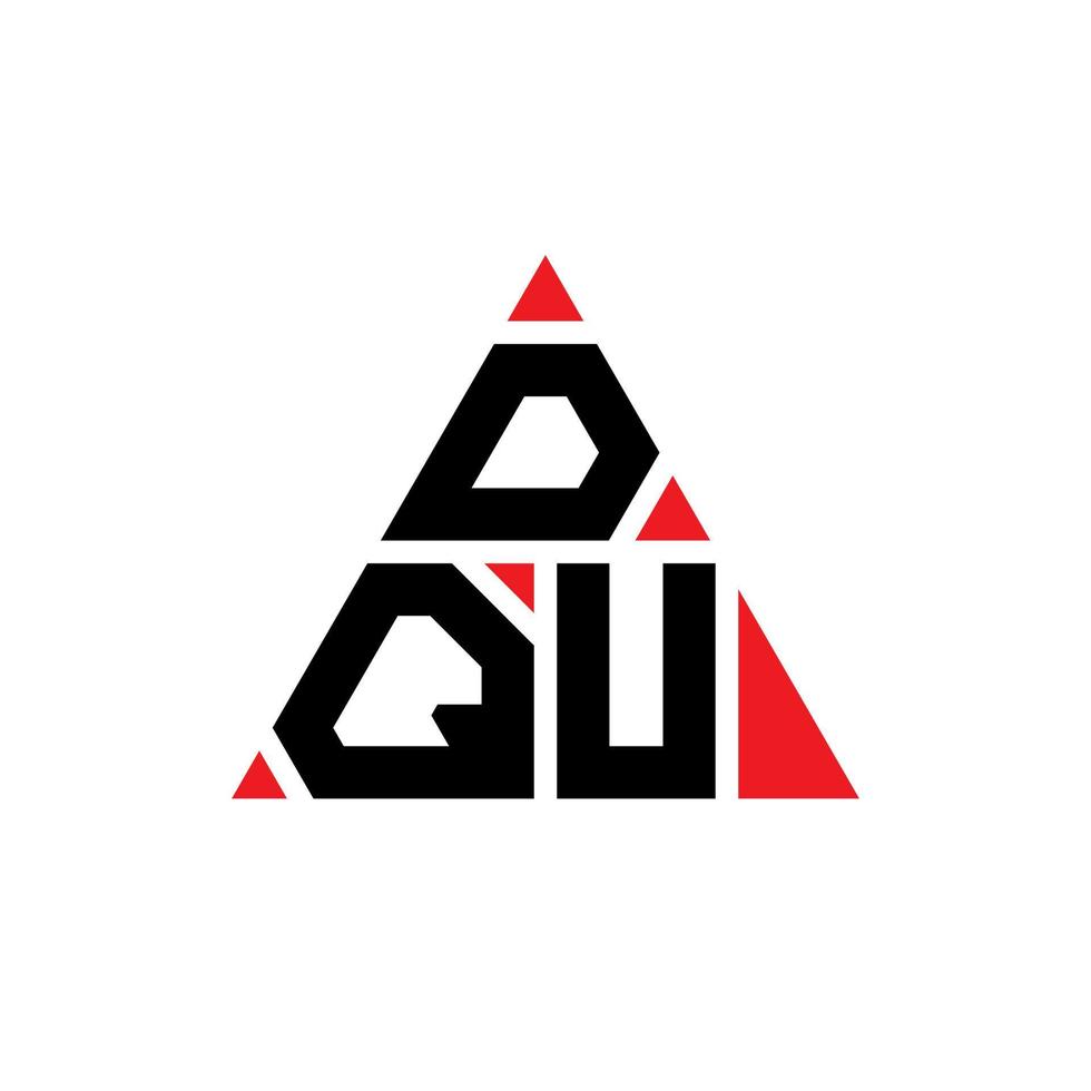 création de logo de lettre triangle dqt avec forme de triangle. monogramme de conception de logo triangle dqt. modèle de logo vectoriel triangle dqt avec couleur rouge. logo triangulaire dqt logo simple, élégant et luxueux.