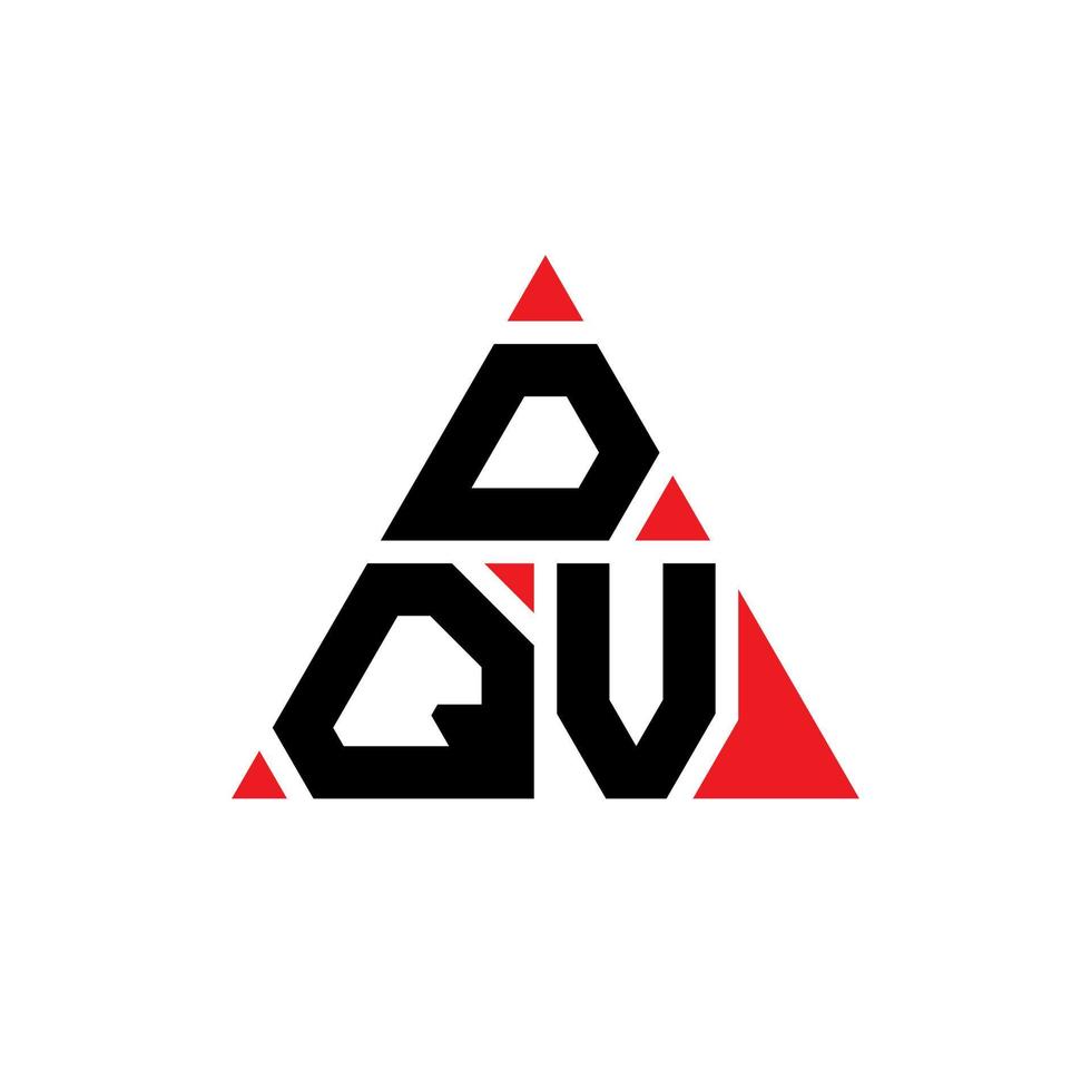 création de logo de lettre triangle dqv avec forme de triangle. monogramme de conception de logo triangle dqv. modèle de logo vectoriel triangle dqv avec couleur rouge. logo triangulaire dqv logo simple, élégant et luxueux.