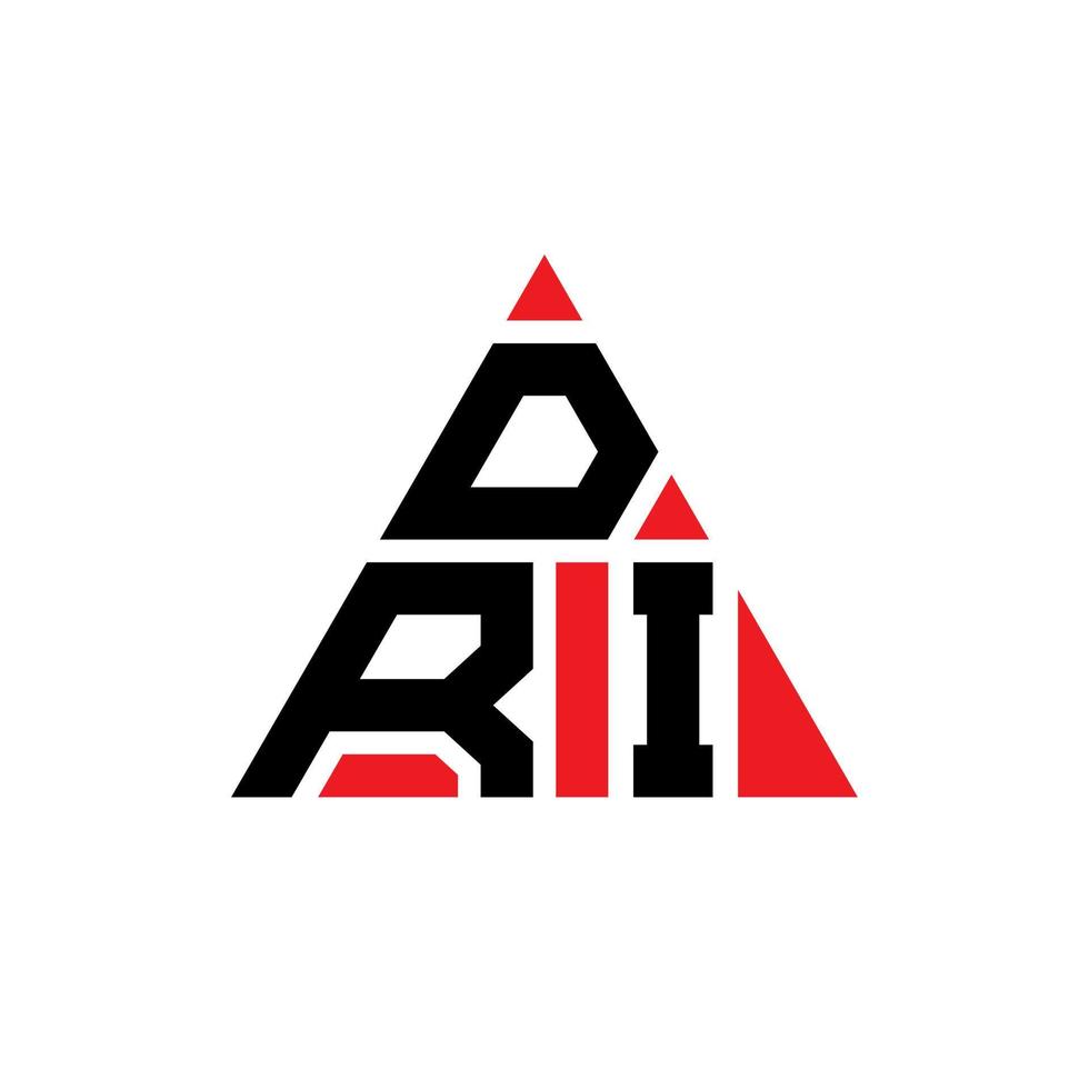 création de logo de lettre dri triangle avec forme de triangle. monogramme de conception de logo triangle dri. modèle de logo vectoriel triangle dri avec couleur rouge. dri logo triangulaire logo simple, élégant et luxueux.