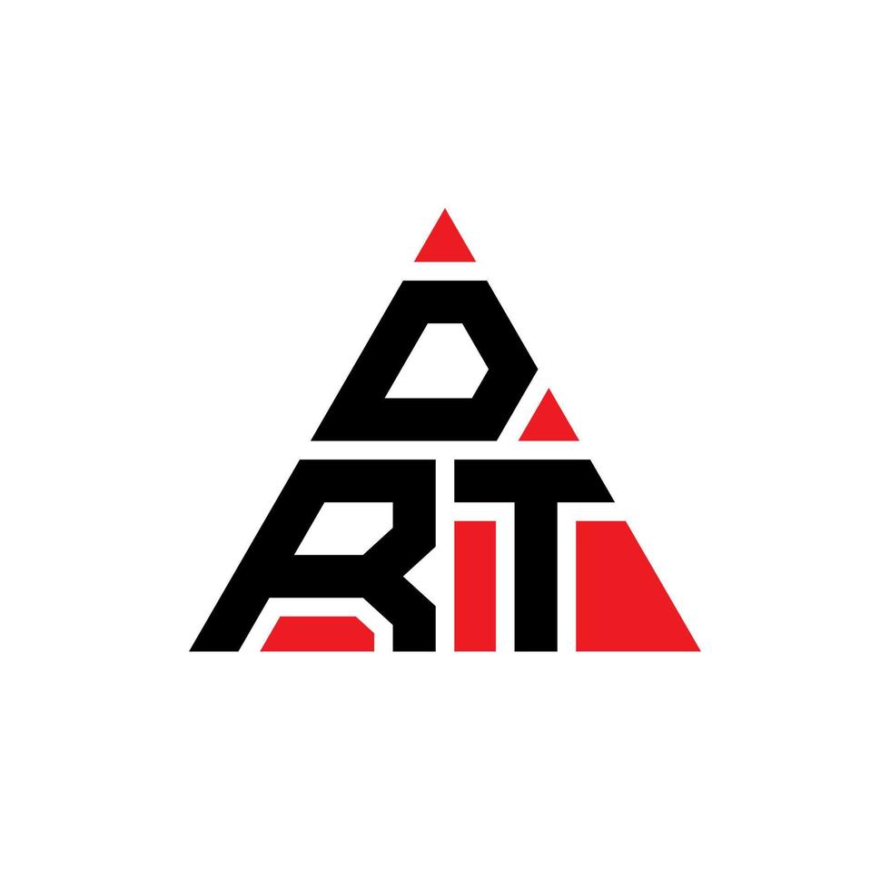 création de logo de lettre triangle drt avec forme de triangle. monogramme de conception de logo triangle drt. modèle de logo vectoriel triangle drt avec couleur rouge. logo triangulaire drt logo simple, élégant et luxueux.