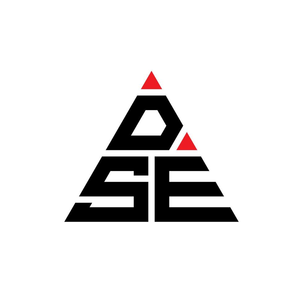 création de logo de lettre triangle dse avec forme de triangle. monogramme de conception de logo triangle dse. modèle de logo vectoriel triangle dse avec couleur rouge. dse logo triangulaire logo simple, élégant et luxueux.