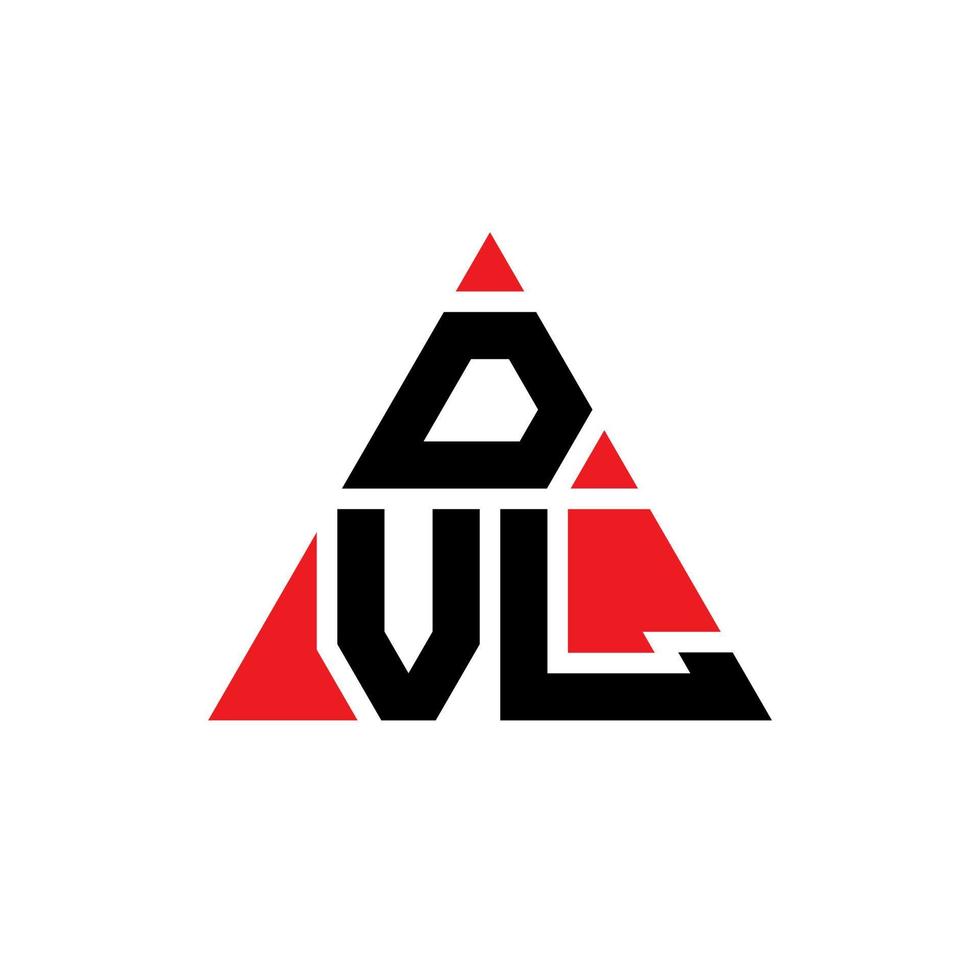 création de logo de lettre triangle dvl avec forme de triangle. monogramme de conception de logo triangle dvl. modèle de logo vectoriel triangle dvl avec couleur rouge. logo triangulaire dvl logo simple, élégant et luxueux.