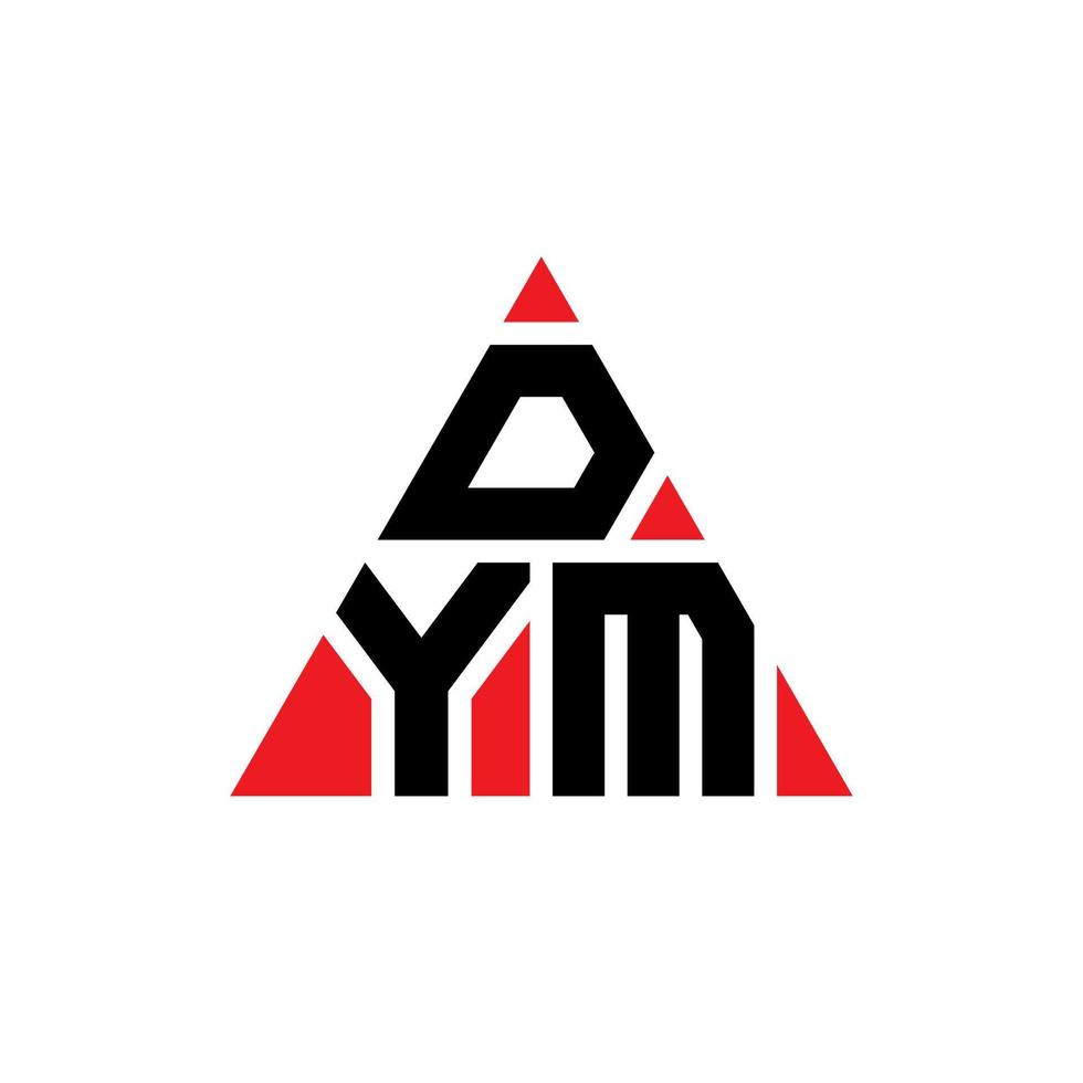 création de logo de lettre triangle dym avec forme de triangle. monogramme de conception de logo triangle dym. modèle de logo vectoriel triangle dym avec couleur rouge. logo triangulaire dym logo simple, élégant et luxueux.