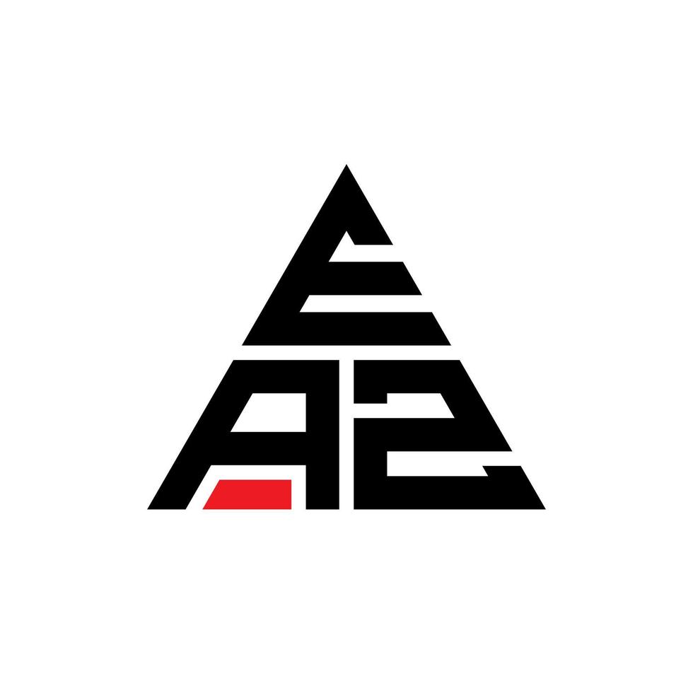 création de logo de lettre triangle eaz avec forme de triangle. monogramme de conception de logo triangle eaz. modèle de logo vectoriel triangle eaz avec couleur rouge. logo triangulaire eaz logo simple, élégant et luxueux.