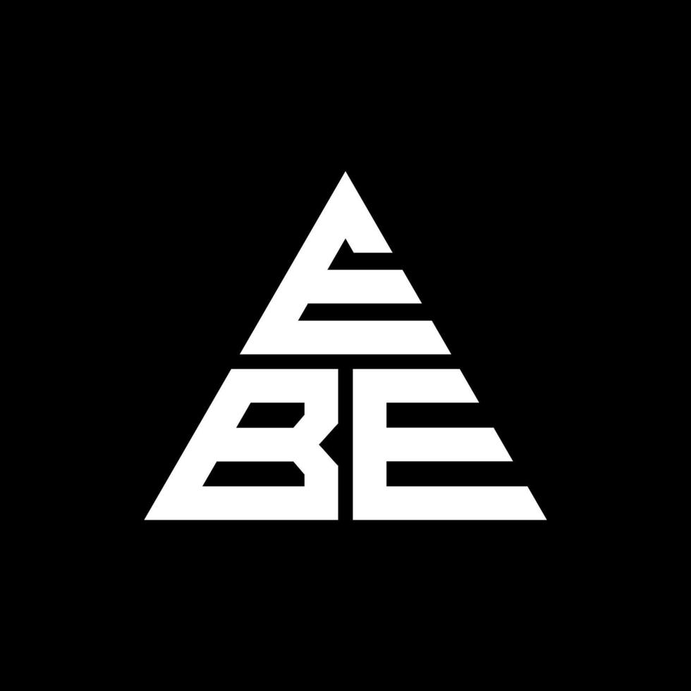 création de logo de lettre triangle ebe avec forme de triangle. monogramme de conception de logo triangle ebe. modèle de logo vectoriel triangle ebe avec couleur rouge. logo triangulaire ebe logo simple, élégant et luxueux.
