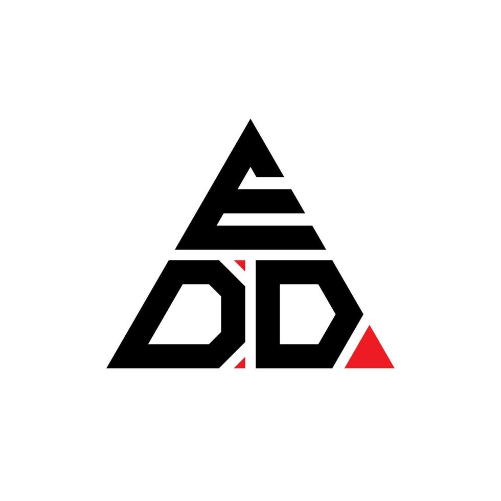 création de logo de lettre triangle edd avec forme de triangle. monogramme de conception de logo triangle edd. modèle de logo vectoriel triangle edd avec couleur rouge. logo triangulaire edd logo simple, élégant et luxueux.