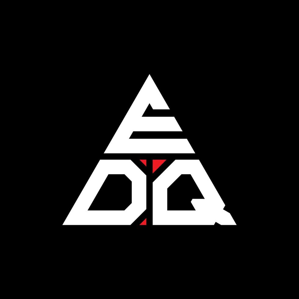 création de logo de lettre triangle edq avec forme de triangle. monogramme de conception de logo triangle edq. modèle de logo vectoriel triangle edq avec couleur rouge. logo triangulaire edq logo simple, élégant et luxueux.