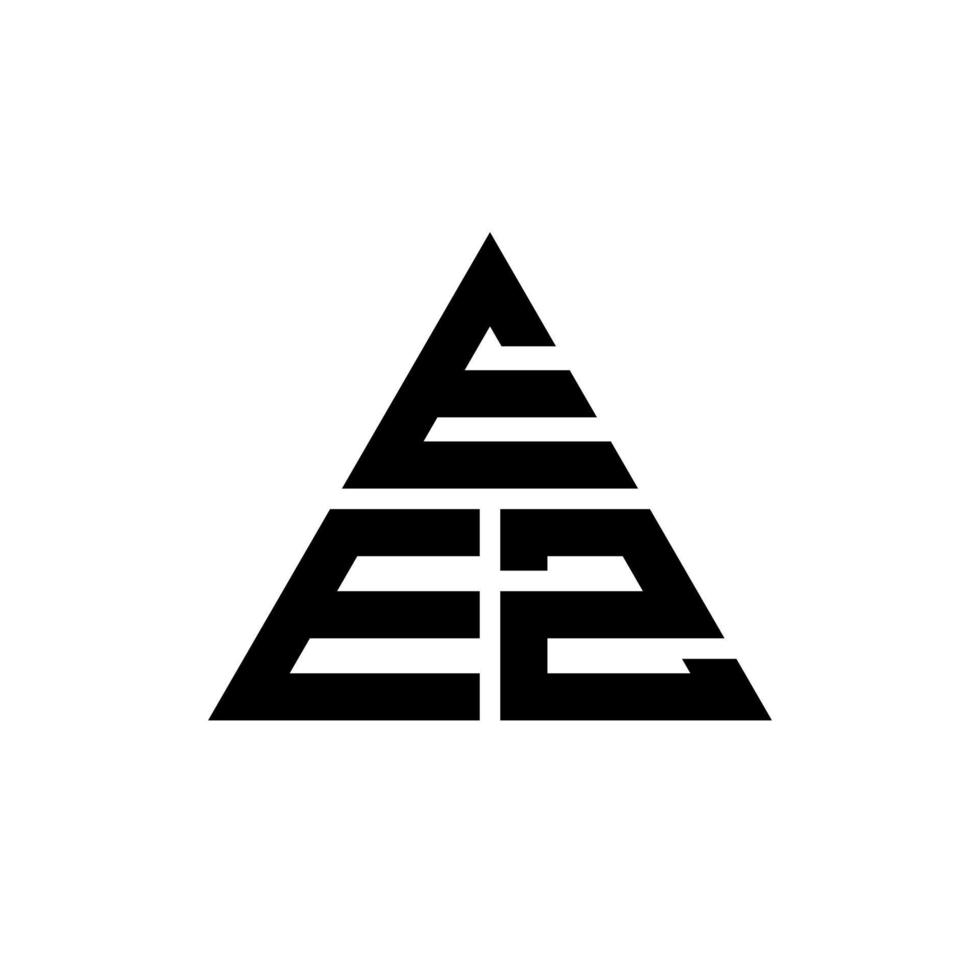 création de logo de lettre triangle eez avec forme de triangle. monogramme de conception de logo triangle eez. modèle de logo vectoriel triangle eez avec couleur rouge. logo triangulaire eez logo simple, élégant et luxueux.