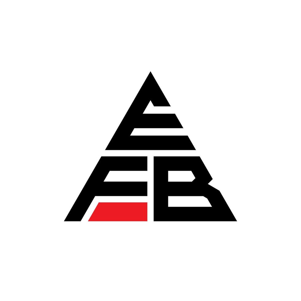 création de logo de lettre triangle efb avec forme de triangle. monogramme de conception de logo triangle efb. modèle de logo vectoriel triangle efb avec couleur rouge. logo triangulaire efb logo simple, élégant et luxueux.