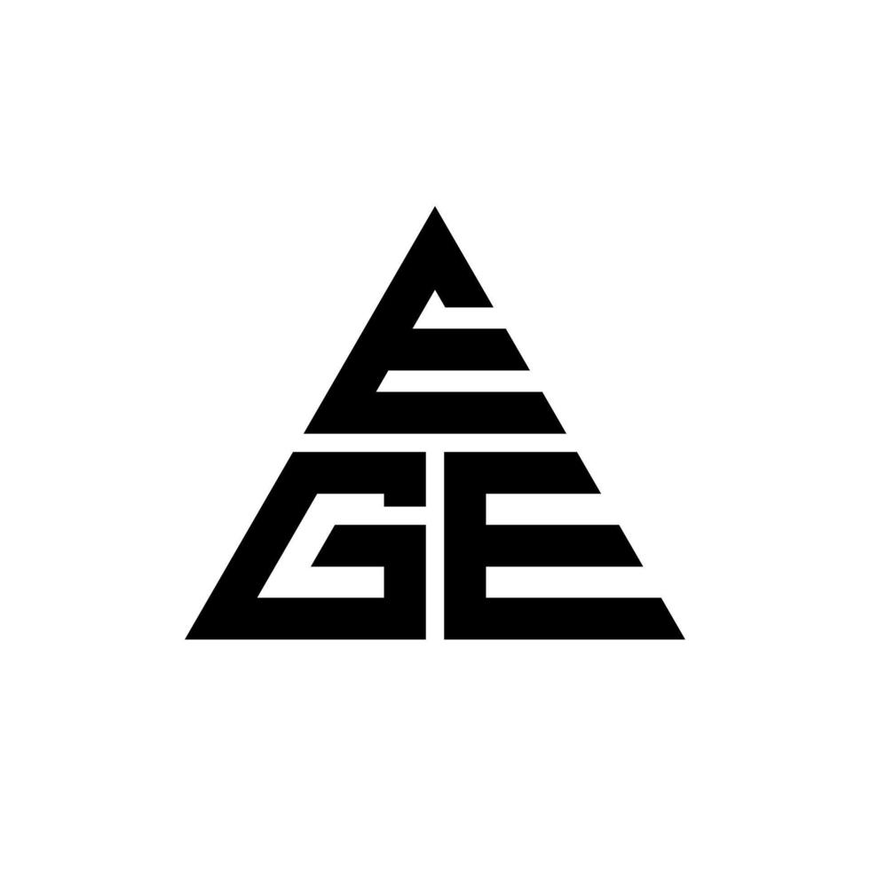 création de logo de lettre triangle ege avec forme de triangle. monogramme de conception de logo triangle ege. modèle de logo vectoriel triangle ege avec couleur rouge. logo triangulaire ege logo simple, élégant et luxueux.