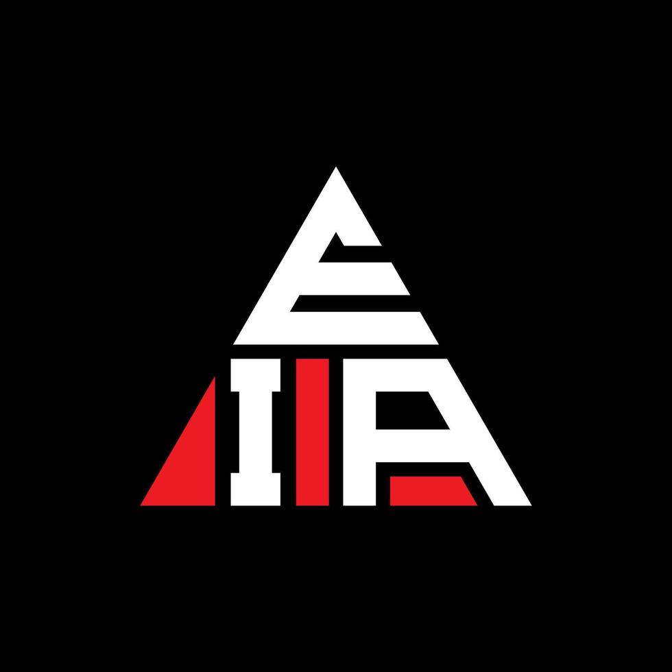 création de logo de lettre triangle eia avec forme de triangle. monogramme de conception de logo triangle eia. modèle de logo vectoriel triangle eia avec couleur rouge. logo triangulaire eia logo simple, élégant et luxueux.