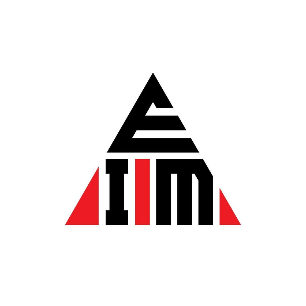 création de logo de lettre triangle eim avec forme de triangle. monogramme de conception de logo triangle eim. modèle de logo vectoriel triangle eim avec couleur rouge. logo triangulaire eim logo simple, élégant et luxueux.