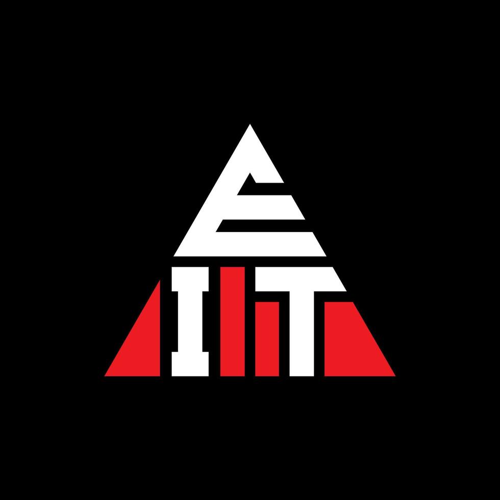 création de logo de lettre triangle eit avec forme de triangle. monogramme de conception de logo triangle eit. modèle de logo vectoriel triangle eit avec couleur rouge. eit logo triangulaire logo simple, élégant et luxueux.