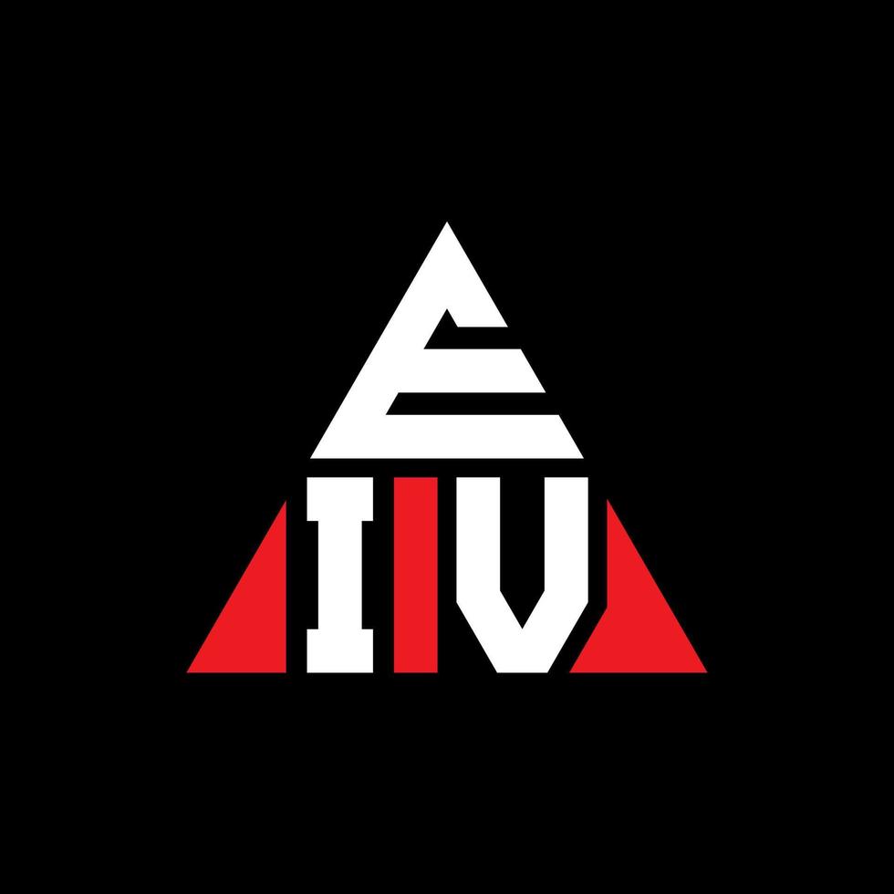 création de logo de lettre triangle eiv avec forme de triangle. monogramme de conception de logo triangle eiv. modèle de logo vectoriel triangle eiv avec couleur rouge. logo triangulaire eiv logo simple, élégant et luxueux.