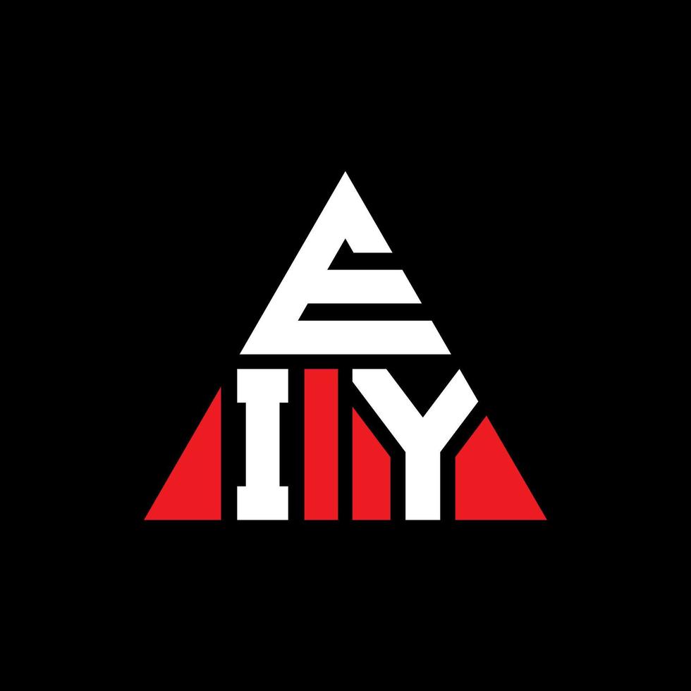 création de logo de lettre triangle eiy avec forme de triangle. monogramme de conception de logo triangle eiy. modèle de logo vectoriel triangle eiy avec couleur rouge. eiy logo triangulaire logo simple, élégant et luxueux.