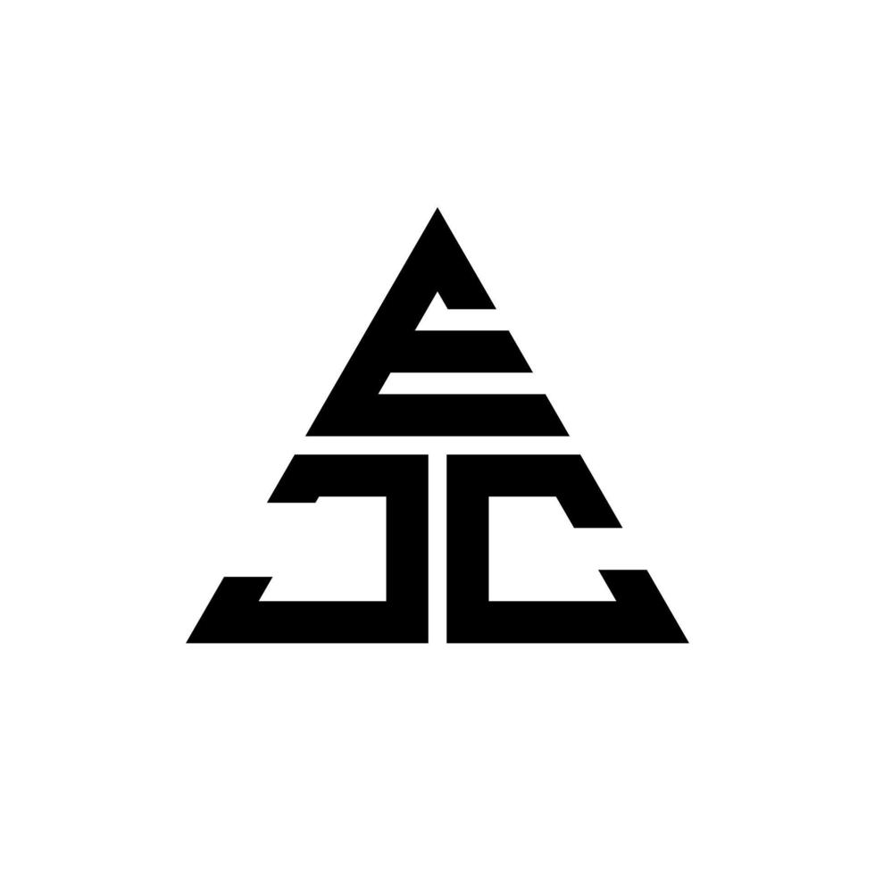 création de logo de lettre triangle ejc avec forme de triangle. monogramme de conception de logo triangle ejc. modèle de logo vectoriel triangle ejc avec couleur rouge. logo triangulaire ejc logo simple, élégant et luxueux.