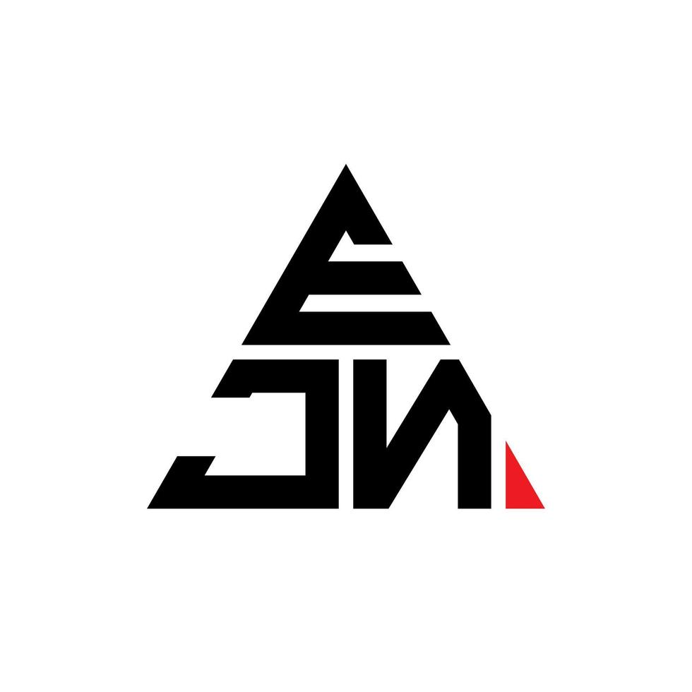 création de logo de lettre triangle ejn avec forme de triangle. monogramme de conception de logo triangle ejn. modèle de logo vectoriel triangle ejn avec couleur rouge. logo triangulaire ejn logo simple, élégant et luxueux.