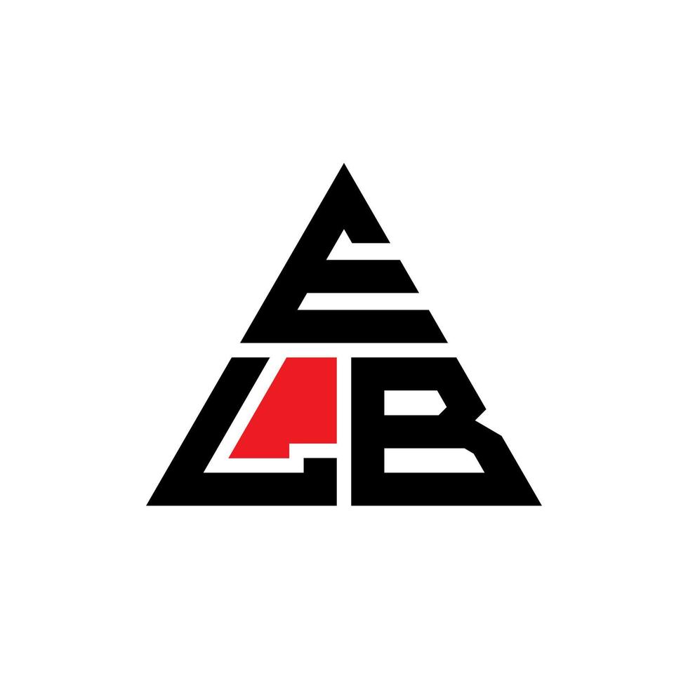 création de logo de lettre triangle elb avec forme de triangle. monogramme de conception de logo triangle elb. modèle de logo vectoriel triangle elb avec couleur rouge. logo triangulaire elb logo simple, élégant et luxueux.