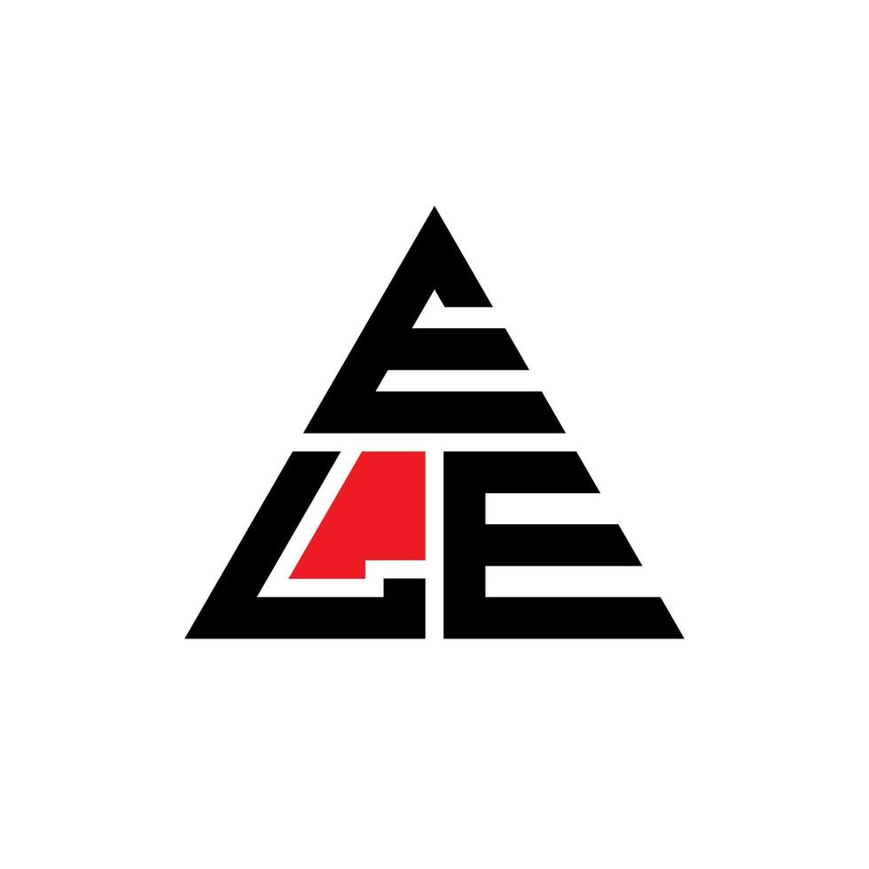 création de logo de lettre triangle ele avec forme de triangle. monogramme de conception de logo triangle ele. modèle de logo vectoriel triangle ele avec couleur rouge. ele logo triangulaire logo simple, élégant et luxueux.