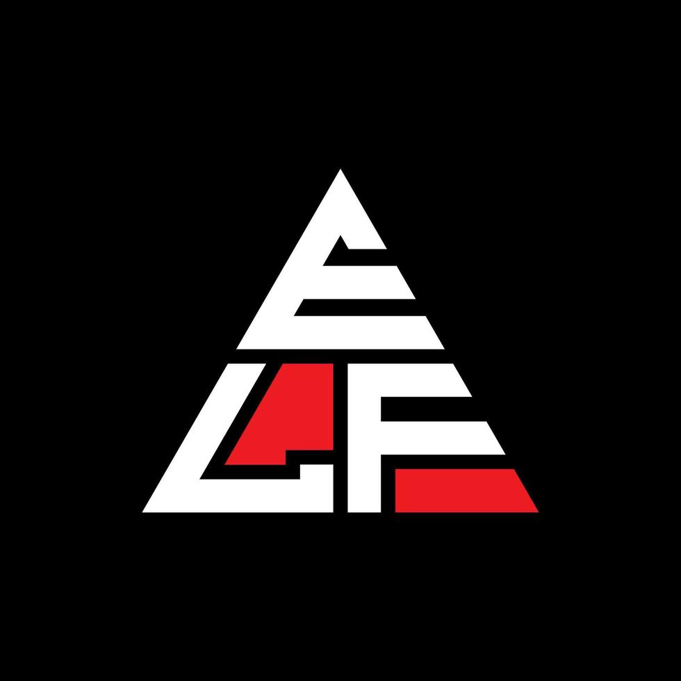 création de logo de lettre triangle elfe avec forme de triangle. monogramme de conception de logo triangle elfe. modèle de logo vectoriel triangle elfe avec couleur rouge. logo triangulaire elf logo simple, élégant et luxueux.