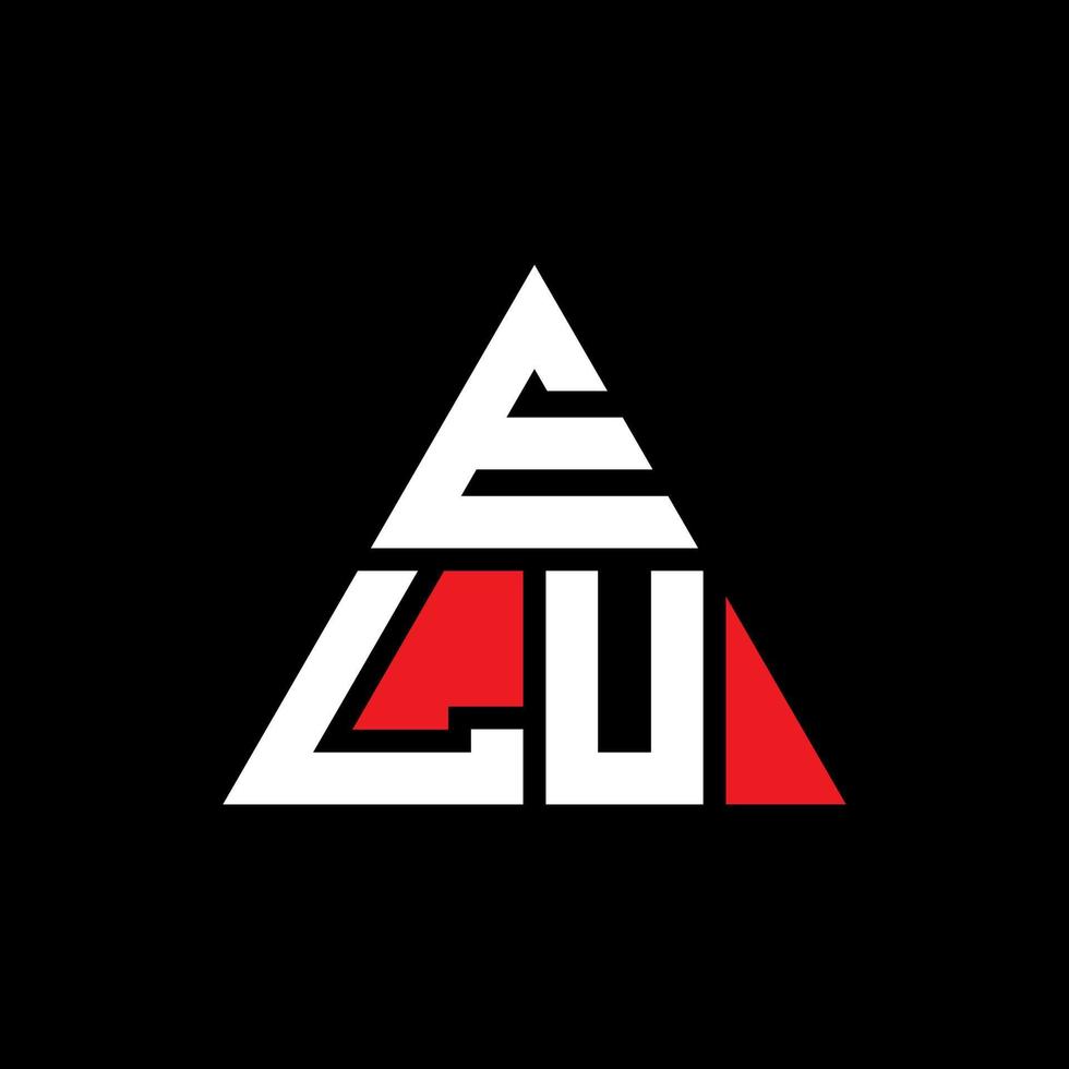 création de logo de lettre triangle elu avec forme de triangle. monogramme de conception de logo triangle elu. modèle de logo vectoriel triangle elu avec couleur rouge. logo triangulaire elu logo simple, élégant et luxueux.