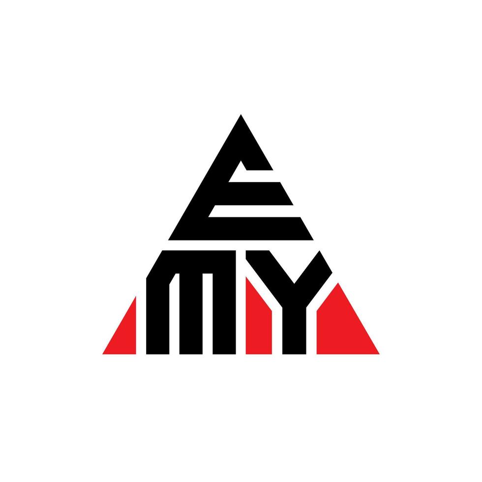 création de logo de lettre emy triangle avec forme de triangle. monogramme de conception de logo emy triangle. modèle de logo vectoriel emy triangle avec couleur rouge. emy logo triangulaire logo simple, élégant et luxueux.