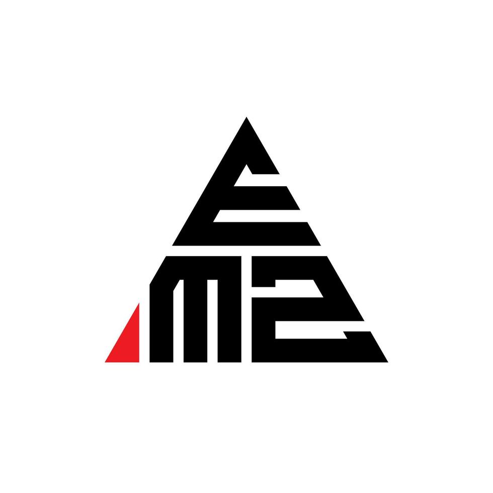 création de logo de lettre triangle emz avec forme de triangle. monogramme de conception de logo triangle emz. modèle de logo vectoriel emz triangle avec couleur rouge. logo triangulaire emz logo simple, élégant et luxueux.