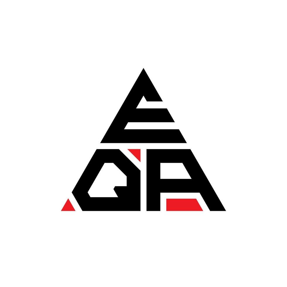 création de logo de lettre triangle eqa avec forme de triangle. monogramme de conception de logo triangle eqa. modèle de logo vectoriel triangle eqa avec couleur rouge. logo triangulaire eqa logo simple, élégant et luxueux.