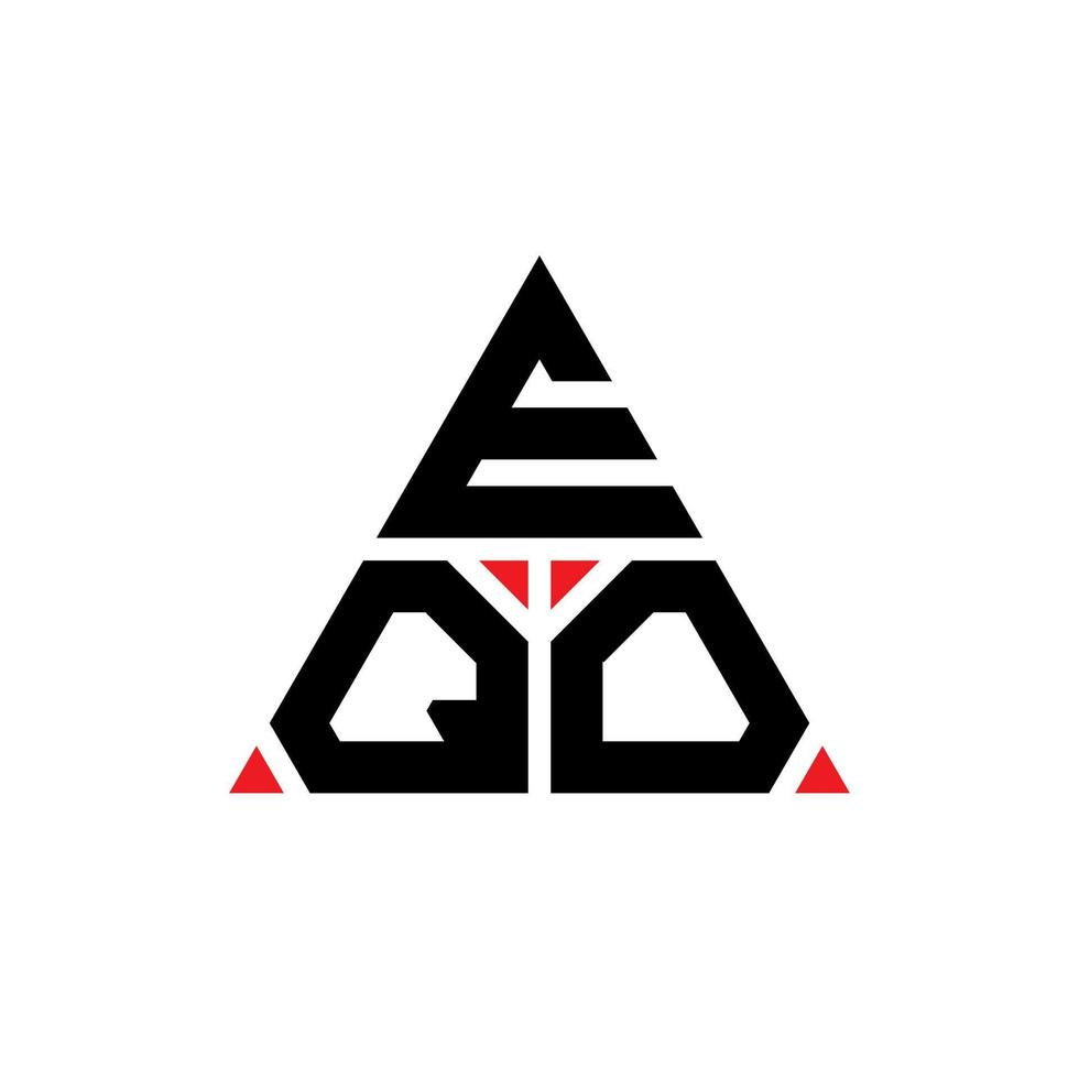 création de logo de lettre triangle eqo avec forme de triangle. monogramme de conception de logo triangle eqo. modèle de logo vectoriel triangle eqo avec couleur rouge. logo triangulaire eqo logo simple, élégant et luxueux.
