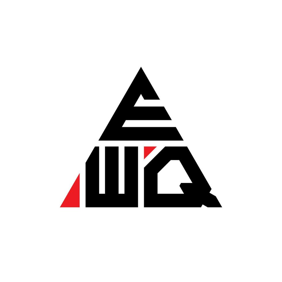 création de logo de lettre triangle ewq avec forme de triangle. monogramme de conception de logo triangle ewq. modèle de logo vectoriel triangle ewq avec couleur rouge. logo triangulaire ewq logo simple, élégant et luxueux.