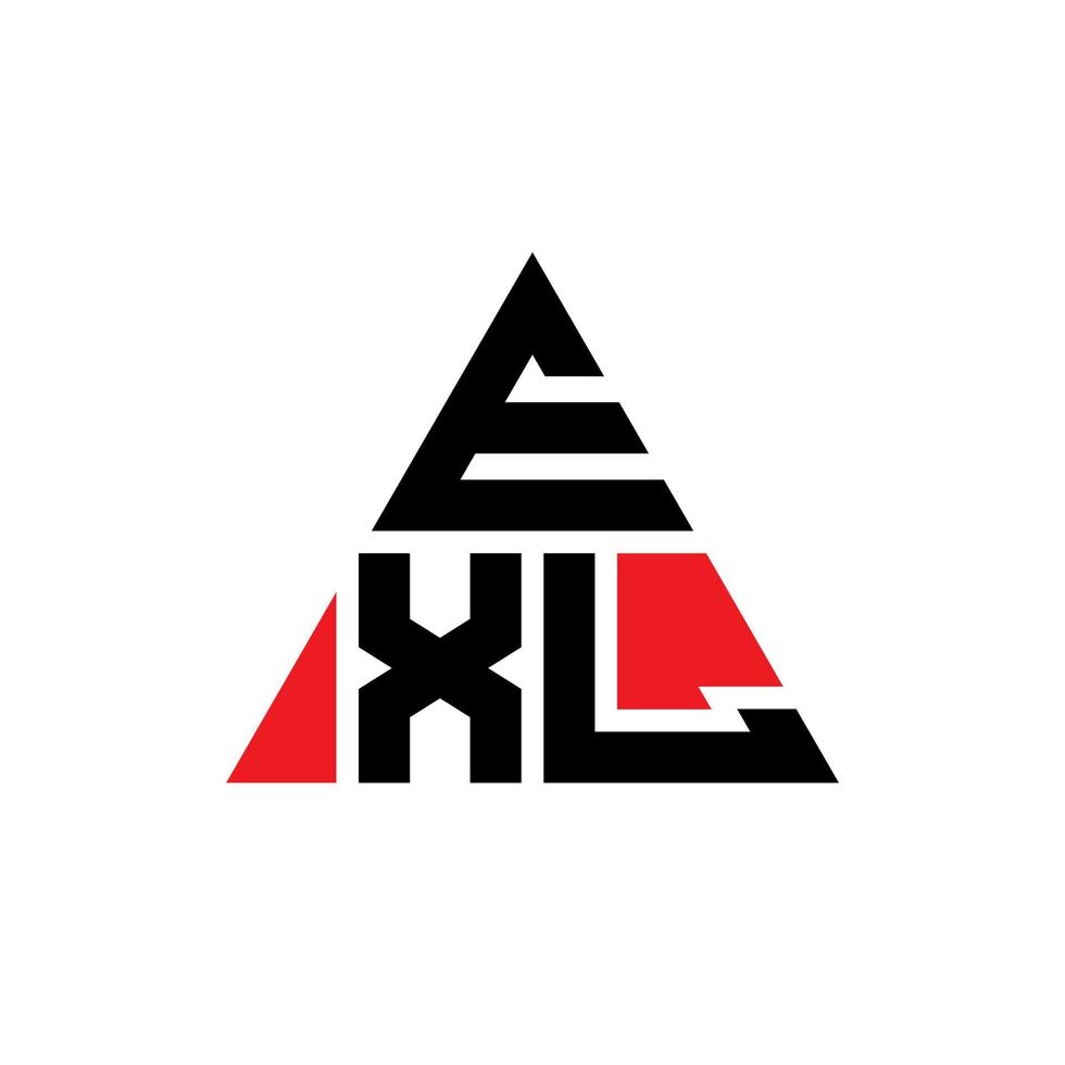 création de logo de lettre exl triangle avec forme de triangle. monogramme de conception de logo exl triangle. modèle de logo vectoriel triangle exl avec couleur rouge. exl logo triangulaire logo simple, élégant et luxueux.