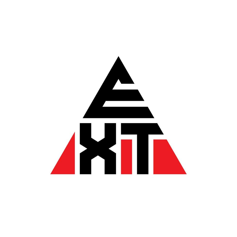 création de logo de lettre triangle ext avec forme de triangle. monogramme de conception de logo triangle ext. modèle de logo vectoriel triangle ext avec couleur rouge. ext logo triangulaire logo simple, élégant et luxueux.