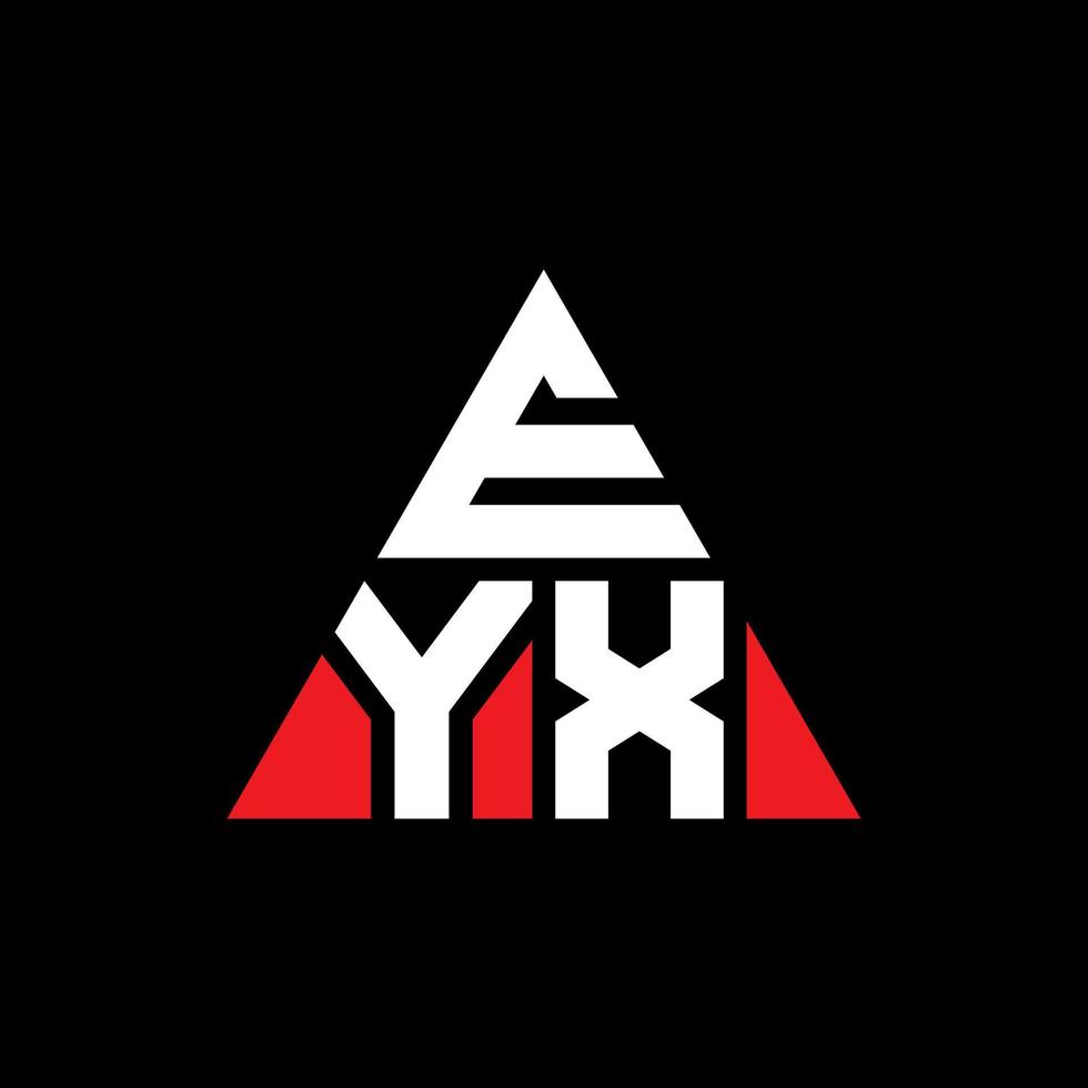 création de logo de lettre triangle eyx avec forme de triangle. monogramme de conception de logo triangle eyx. modèle de logo vectoriel triangle eyx avec couleur rouge. logo triangulaire eyx logo simple, élégant et luxueux.